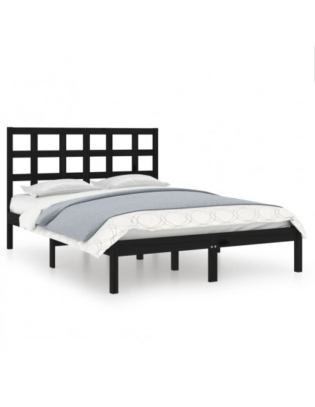 Giroletto Nero in Legno Massello 140x190 cm