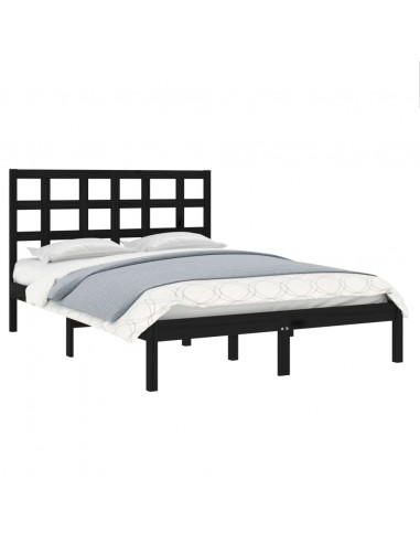 Giroletto Nero in Legno Massello 140x190 cm