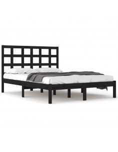 Giroletto Nero in Legno Massello 200x200 cm 2