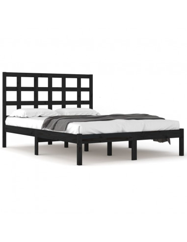 Giroletto Nero in Legno Massello 200x200 cm