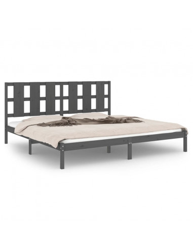 Giroletto Grigio in Legno Massello di Pino 200x200 cm