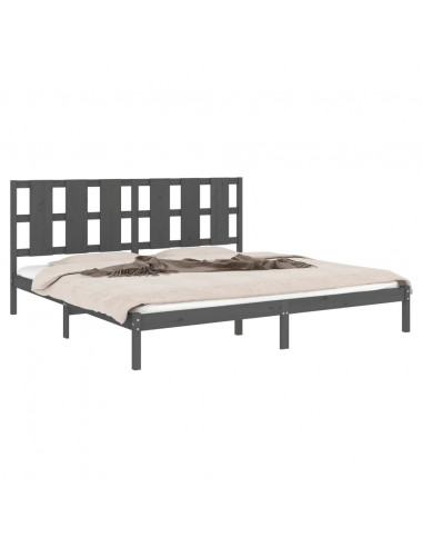 Giroletto Grigio in Legno Massello di Pino 200x200 cm