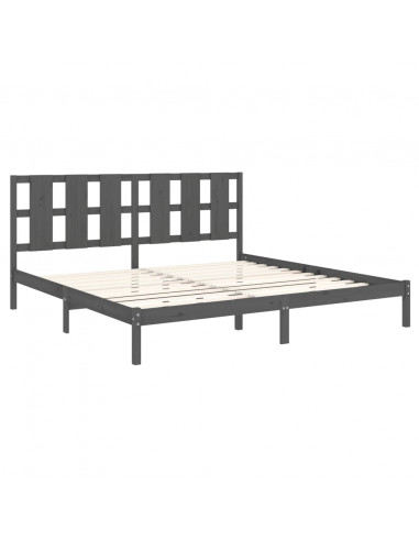 Giroletto Grigio in Legno Massello di Pino 200x200 cm