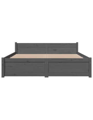 Giroletto Grigio in Legno Massello 135x190 cm Double