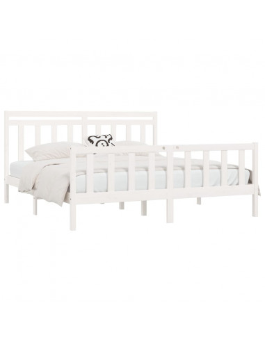 Giroletto Bianco in Legno Massello di Pino 200x200 cm