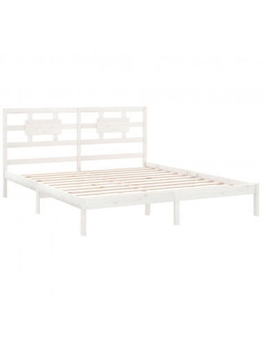 Giroletto Bianco in Legno Massello 180x200 cm Super King