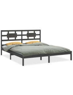 Giroletto Grigio in Legno Massello 200x200 cm 2