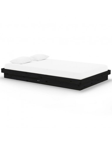 Giroletto Nero in Legno Massello 120x200 cm