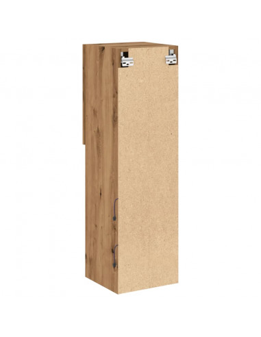 Mobile TV con Luci LED Rovere Artigianale 30,5x30x102 cm