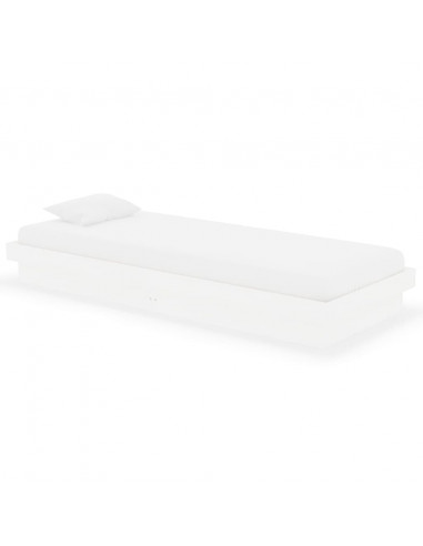 Giroletto Bianco in Legno Massello 75x190 cm Small Single