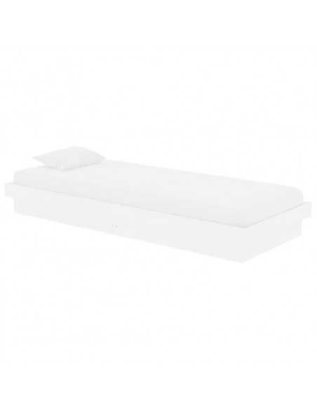 Giroletto Bianco in Legno Massello 75x190 cm Small Single
