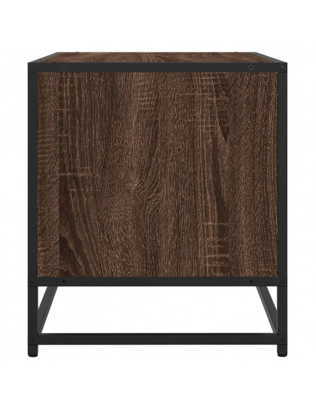 Mobile TV Rovere Marrone 91x40x46 cm Legno Multistrato Metallo