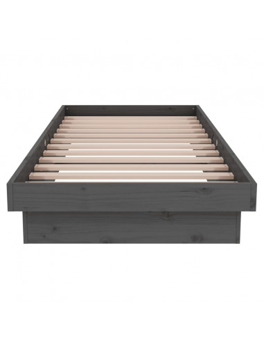 Giroletto in Legno Massello Grigio 75x190 cm Small Single