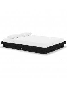 Giroletto Nero in Legno Massello 135x190 cm Double 2