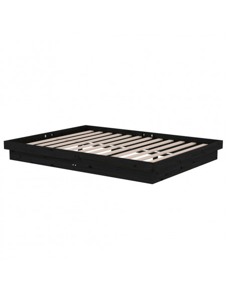 Giroletto Nero in Legno Massello 135x190 cm Double