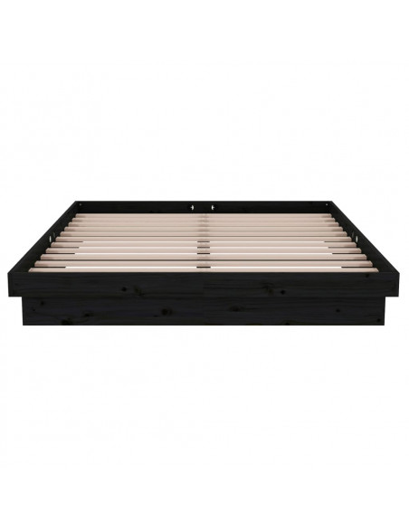 Giroletto Nero in Legno Massello 135x190 cm Double
