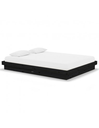 Giroletto Nero in Legno Massello 140x190 cm