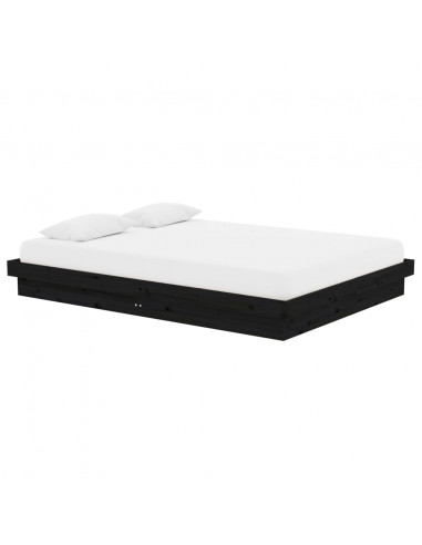 Giroletto Nero in Legno Massello 140x190 cm