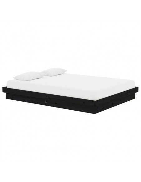 Giroletto Nero in Legno Massello 140x190 cm