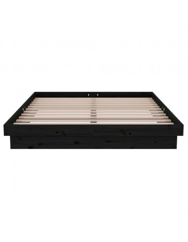 Giroletto Nero in Legno Massello 140x190 cm