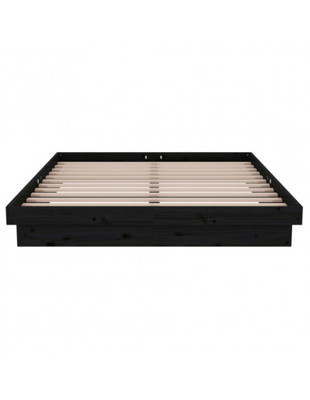 Giroletto Nero in Legno Massello 140x190 cm