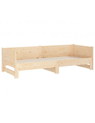 Dormeuse Estraibile in Legno Massello di Pino 2x(80x200) cm