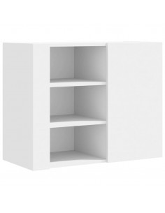 Armadietto a Muro Bianco 75x35x60 cm in Truciolato 2