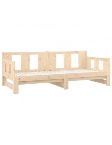 Dormeuse Estraibile in Legno Massello di Pino 2x(80x200) cm