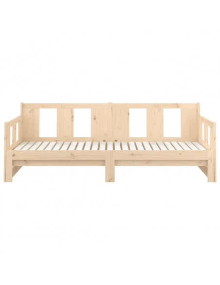 Dormeuse Estraibile in Legno Massello di Pino 2x(80x200) cm