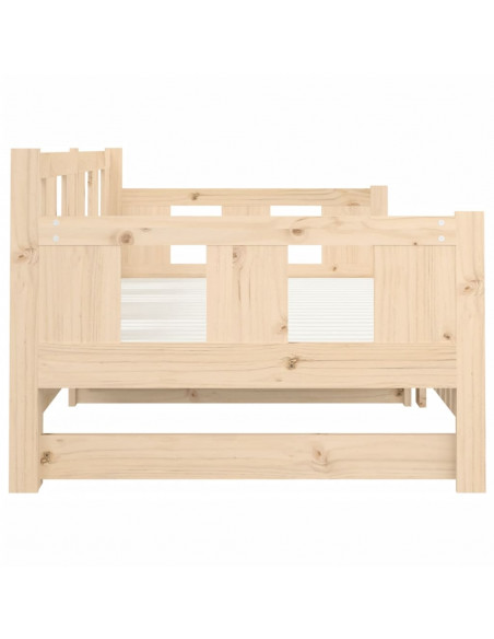 Dormeuse Estraibile in Legno Massello di Pino 2x(80x200) cm
