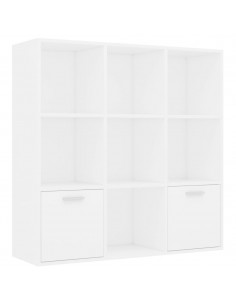 Libreria Bianca 98x30x98 cm in Legno Multistrato 2