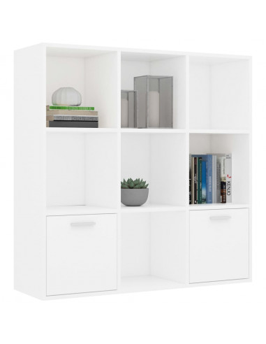 Libreria Bianca 98x30x98 cm in Legno Multistrato