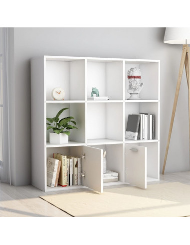Libreria Bianca 98x30x98 cm in Legno Multistrato