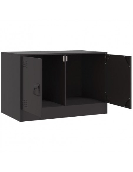Mobili TV 2 pz Neri 67x39x44 cm in Acciaio