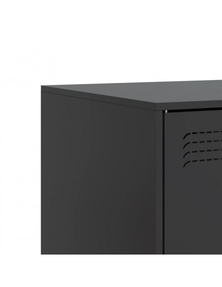 Mobili TV 2 pz Neri 67x39x44 cm in Acciaio