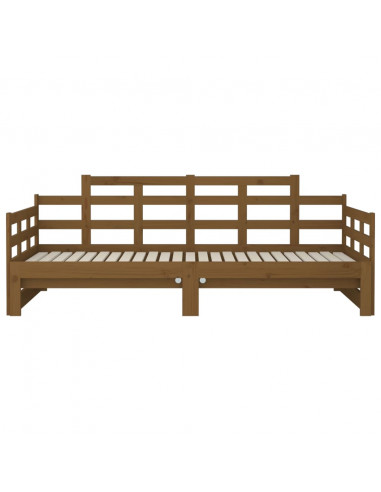 Dormeuse Estraibile Miele Legno Massello di Pino 2x(90x200) cm