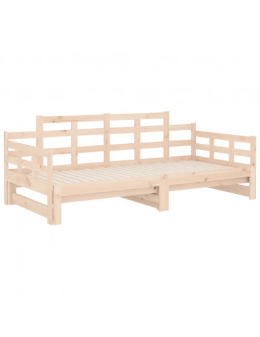 Dormeuse Estraibile in Legno Massello di Pino 2x(80x200) cm