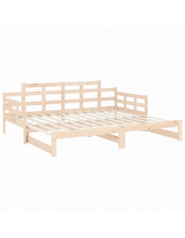 Dormeuse Estraibile in Legno Massello di Pino 2x(80x200) cm