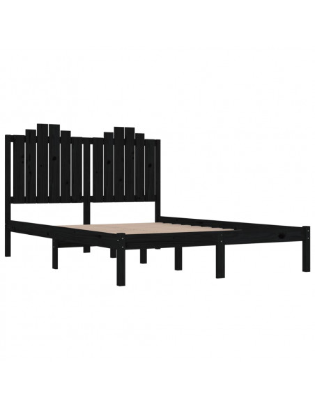 Giroletto Nero in Legno Massello di Pino 140x190 cm