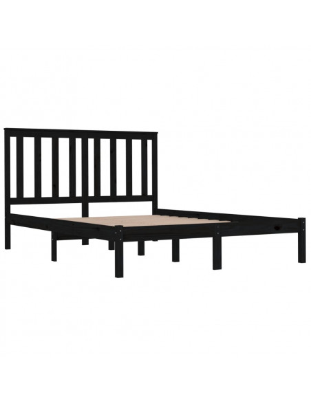 Giroletto Nero in Legno Massello di Pino 140x190 cm