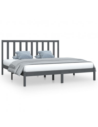 Giroletto Grigio in Legno Massello di Pino 200x200 cm