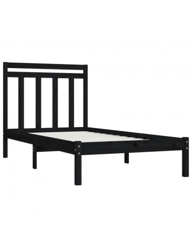 Giroletto in Legno Massello Nero 75x190 cm Small Single