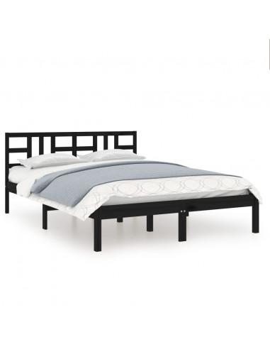 Giroletto Nero in Legno Massello 200x200 cm