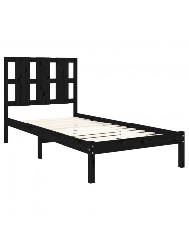 Giroletto Nero in Legno Massello di Pino 100x200 cm