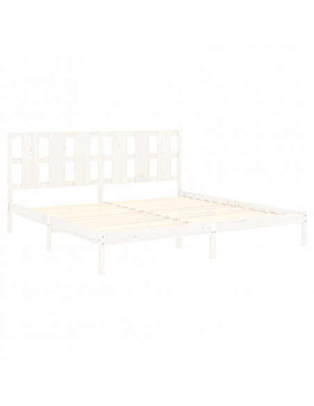 Giroletto Bianco in Legno Massello 180x200 cm Super King