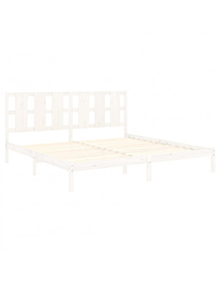 Giroletto Bianco in Legno Massello di Pino 200x200 cm
