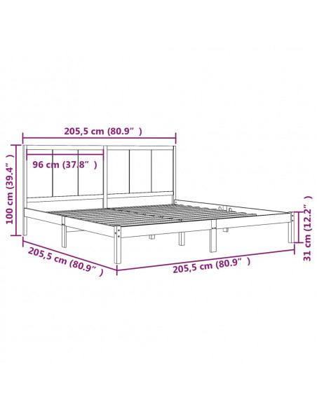 Giroletto Miele in Legno Massello di Pino 200x200 cm