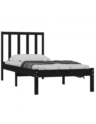 Giroletto in Legno Massello Nero 75x190 cm Small Single