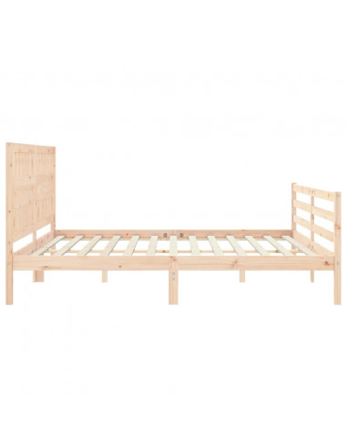 Giroletto con Testiera 200x200 cm in Legno Massello