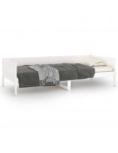 Dormeuse Bianca in Legno Massello di Pino 90x190 cm 2